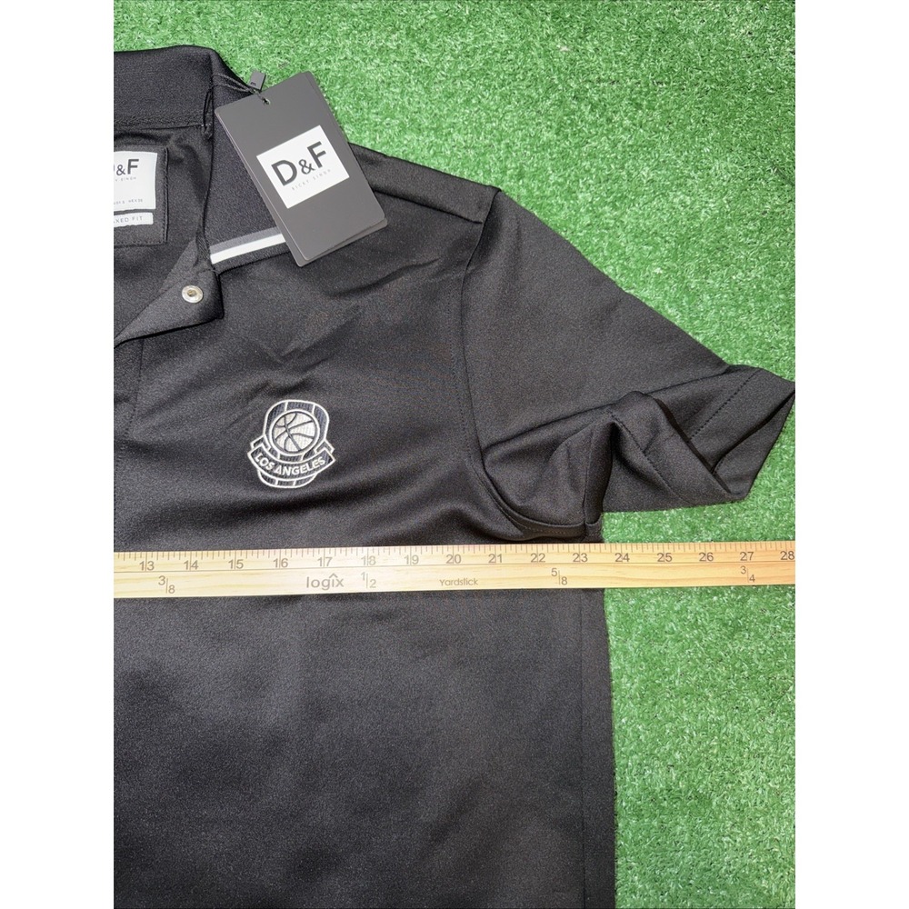 D&F Ricky Singh Relaxed Fit Shirt Men's Sm Snap Front Los Angeles Basketball NWT - Picture 4 of 6